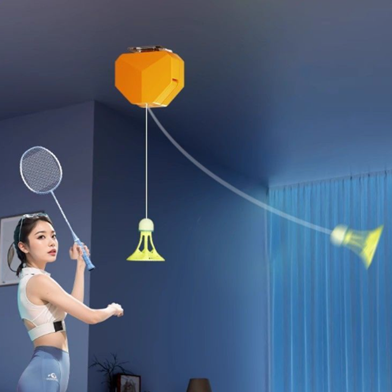 Badminton Single - อุปกรณ์ฝึกซ้อมแบดมินตันแบบปรับแรงสะท้อนได้ สำหรับฝึกซ้อมเดี่ยว ใช้ในร่ม พกพาสะดวก
