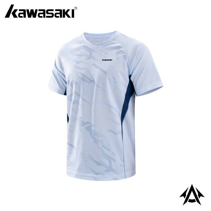 Badminton Jersey - เสื้อแบดมินตันมืออาชีพสำหรับผู้ชายและผู้หญิงของคาวาซากิ เสื้อยืดแบบยูนิเซ็กซ์ที่สวมใส่สบาย ระบายอากาศได้ดี ซับเหงื่อ เสื้อยืดสำหรับการแข่งขัน