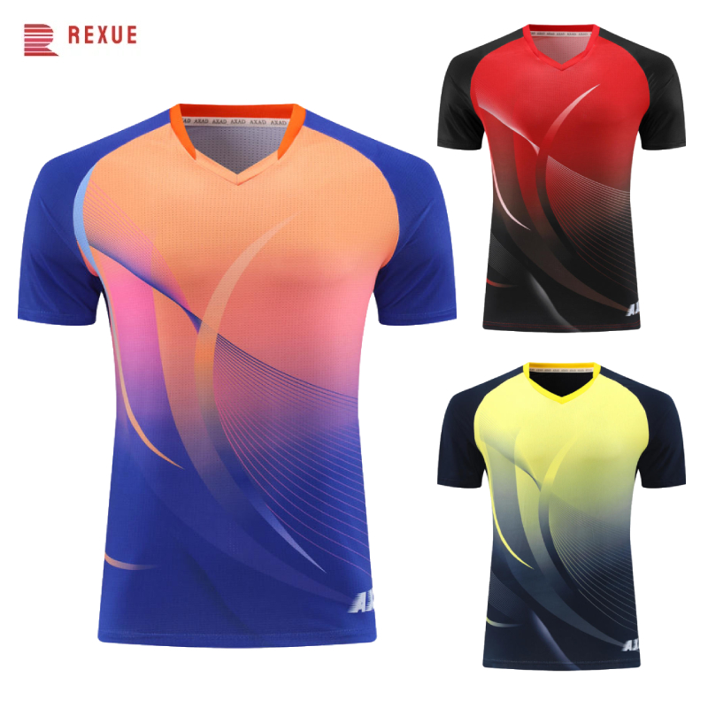 Badminton Jersey - ชุดแบตมินตันสำหรับผู้ชายและผู้หญิงชุดลายกีฬาปิงปองชุดลายกีฬาปิงปองเสื้อกีฬาแขนลำลองขาสั้นใส่ได้ทั้งชายและหญิง2024ชุดเสื้อเจอร์ซีย์ฤดูร้อน