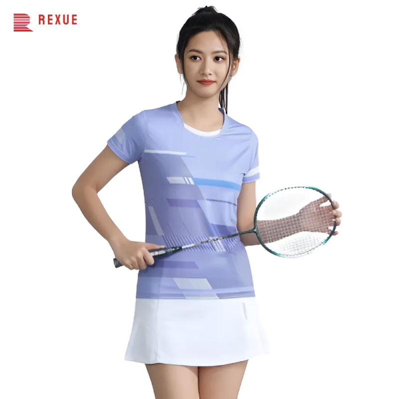 Badminton Jersey - เสื้อเจอร์ซีย์ลายกีฬาปิงปองพิมพ์ลาย3D Kaus Bulu tangkis ระบายอากาศได้ดีเสื้อปิงปอง2024เกาหลีสีพาสเทลกอล์ฟแห้งเร็วสำหรับเด็กผู้หญิง