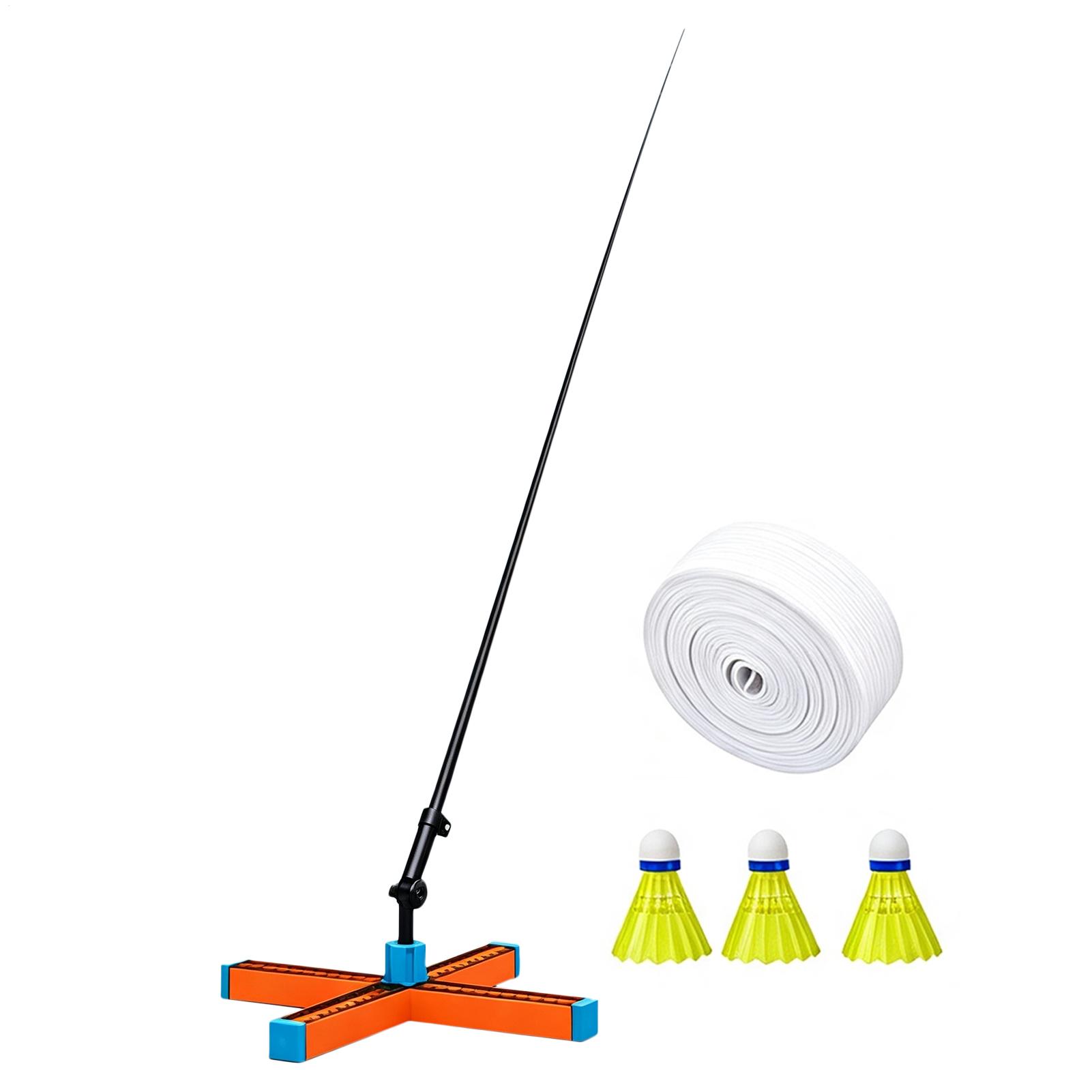 อุปกรณ์ฝึกแบดมินตันแบบพกพา พับ - Badminton Single บทวิจารณ์และราคา