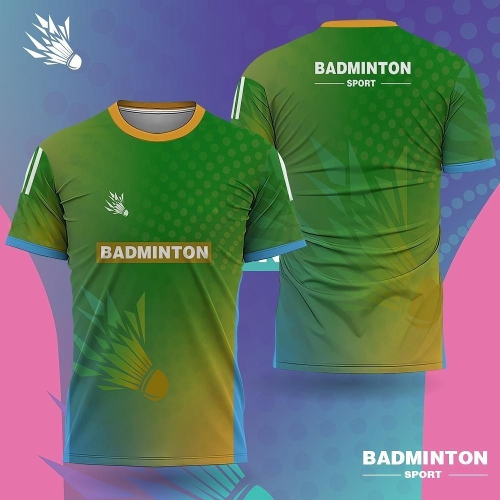เสื้อแบดมินตันผู้ชายลายไล่สีพิ - Badminton Jersey บทวิจารณ์และราคา